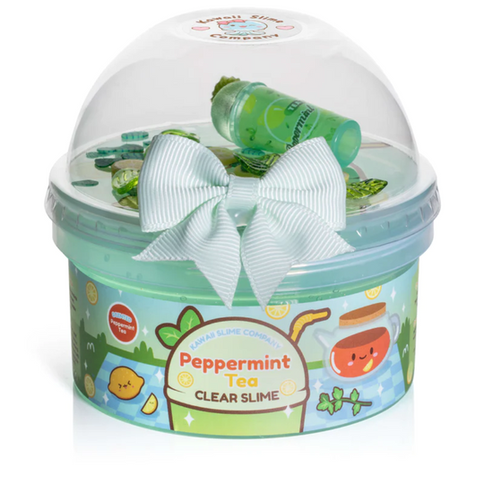 Peppermint Tea Clear Kawaii Slime