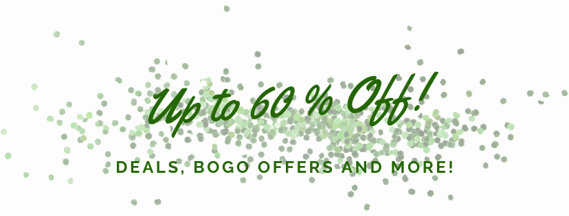 Deals: Up to 60% off! BOGO offers and more!