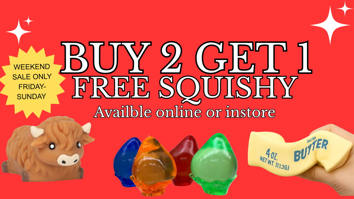 Buy 2 Get 1 Free Squishy Sale