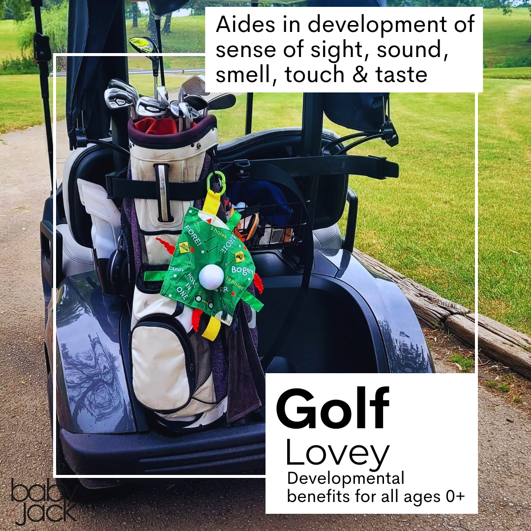 Golf Crinkle Square Bag Tag Stroller Toy 10