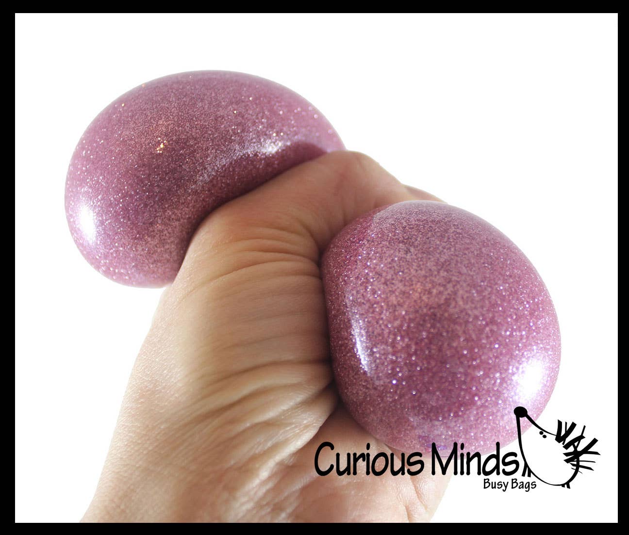 Single Metallic Glitter Thick Gel-Filled Squeeze Stress Balls  -