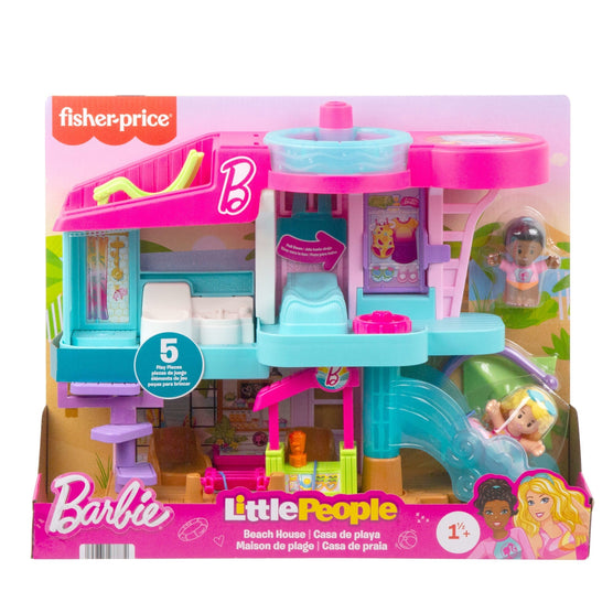 Fisher-Price Little People Barbie Beach House Playset with Figures