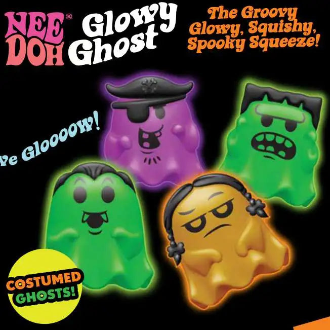 NeeDoh 2026 Needohween Glowy Ghost Stress Ball Glow-in-the-Dark