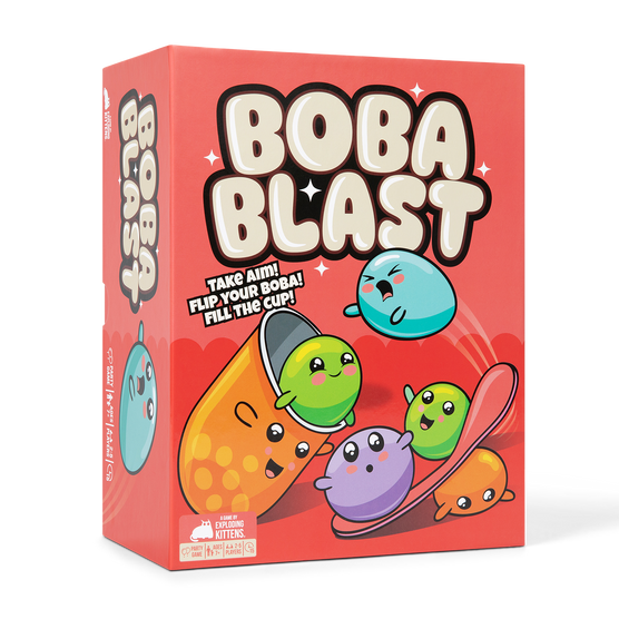Exploding Kittens Boba Blast Party Board Game BOBA-CORE-3