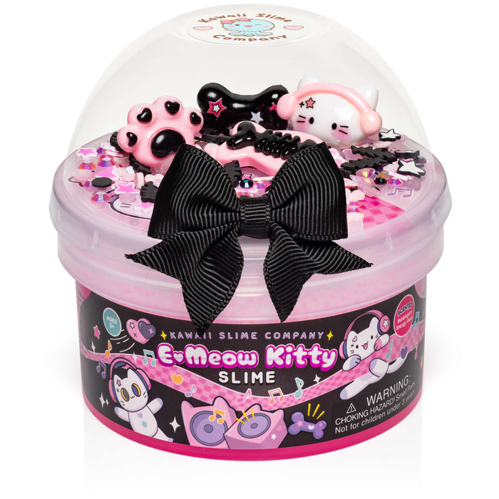 Kawaii Slime Company E-Meow Kitty Signature Dome Slime Pink Floam