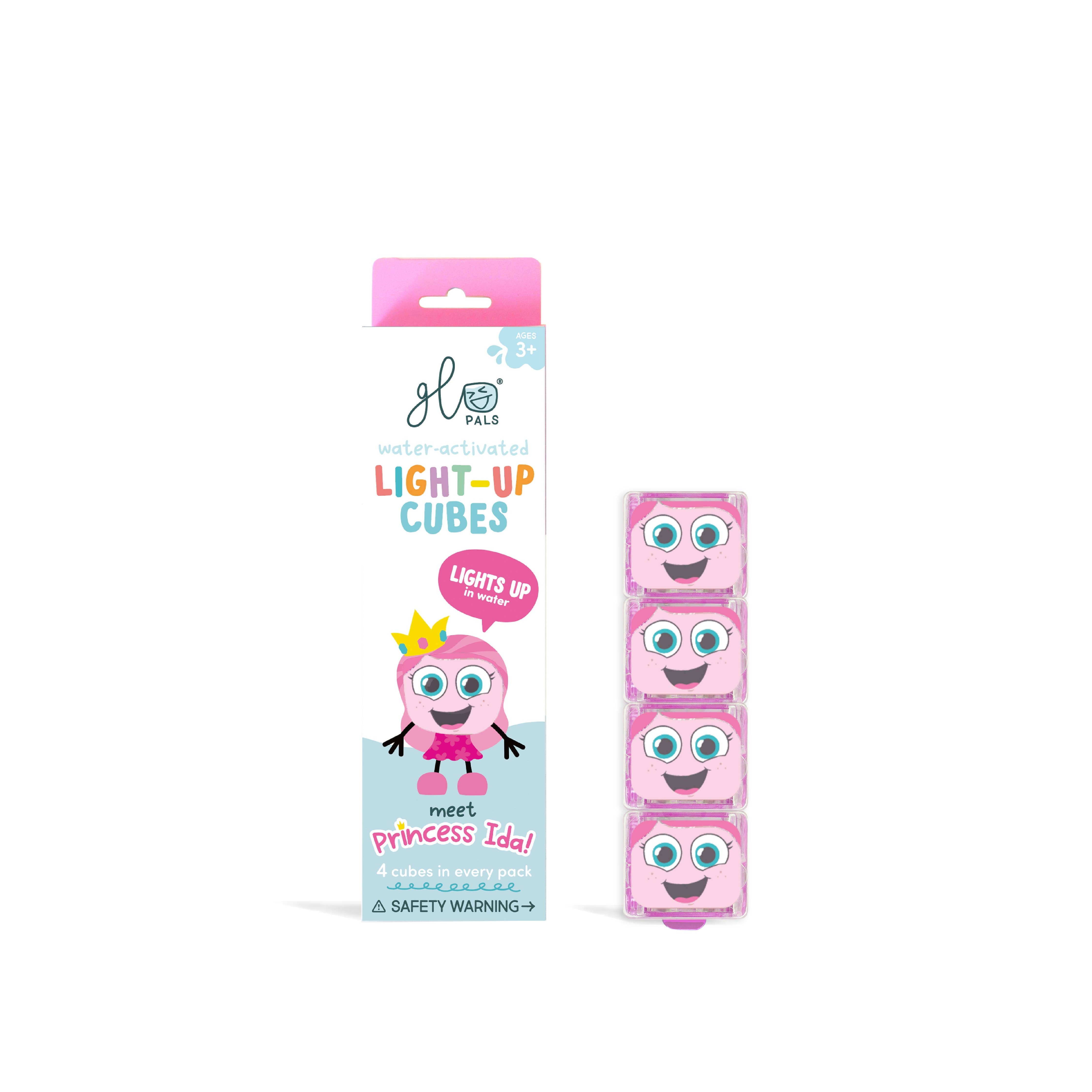 Pink Glo Pals Princess  Ida Light Up Cubes - 4 Pack