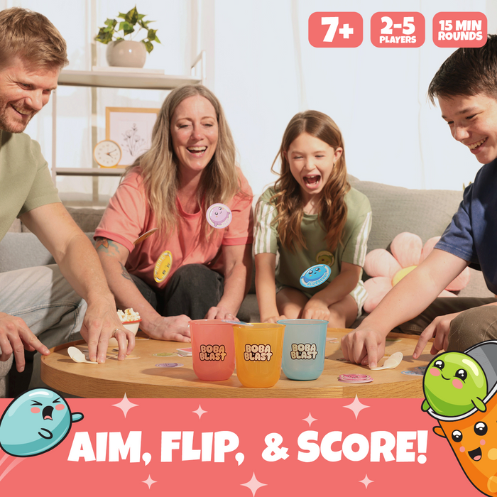 Exploding Kittens Boba Blast Party Board Game BOBA-CORE-3