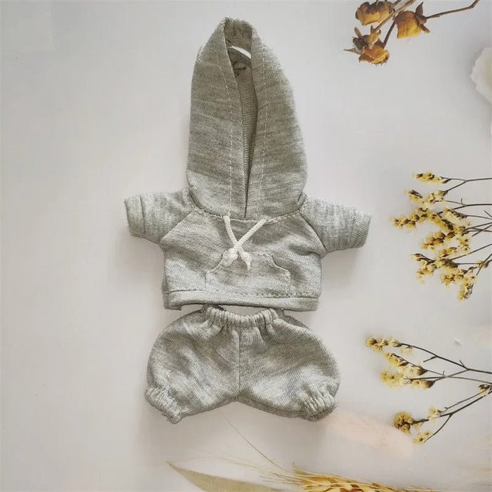 Labubu Two Piece Grey Hoodie Clothing Set