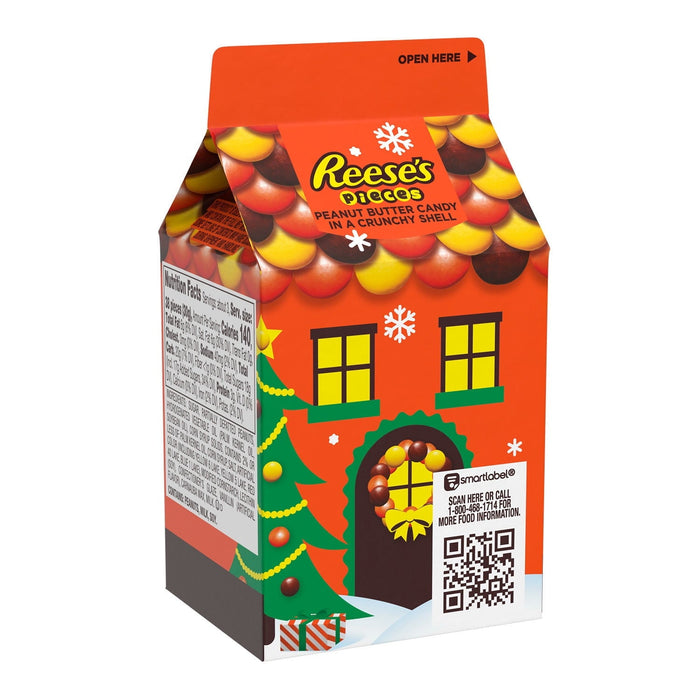 REESE'S PIECES Peanut Butter Christmas Candy Carton 3 oz