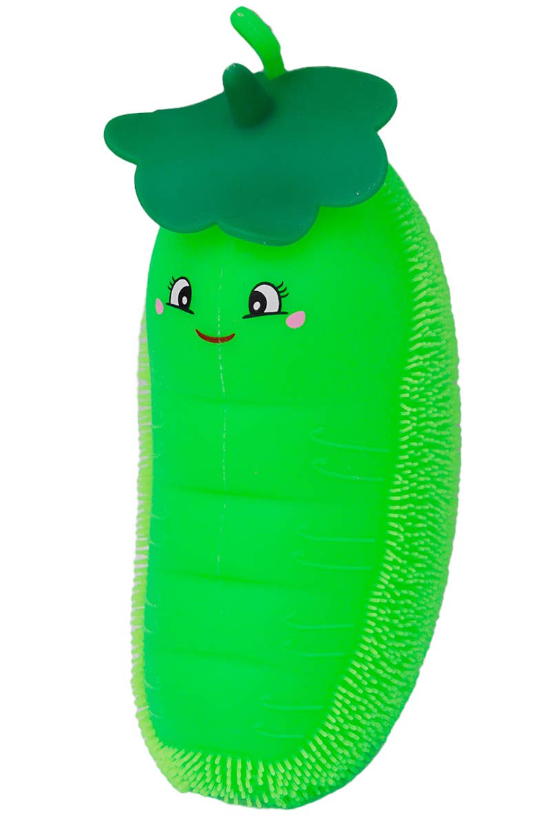 Jumbo Caterpillar Pea Beans Spiky Puffer LED Light-Up Squishy