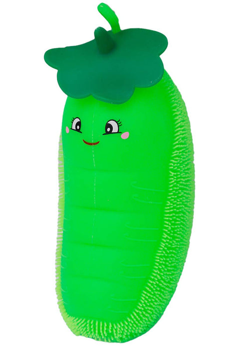 Jumbo Caterpillar Pea Beans Spiky Puffer LED Light-Up Squishy