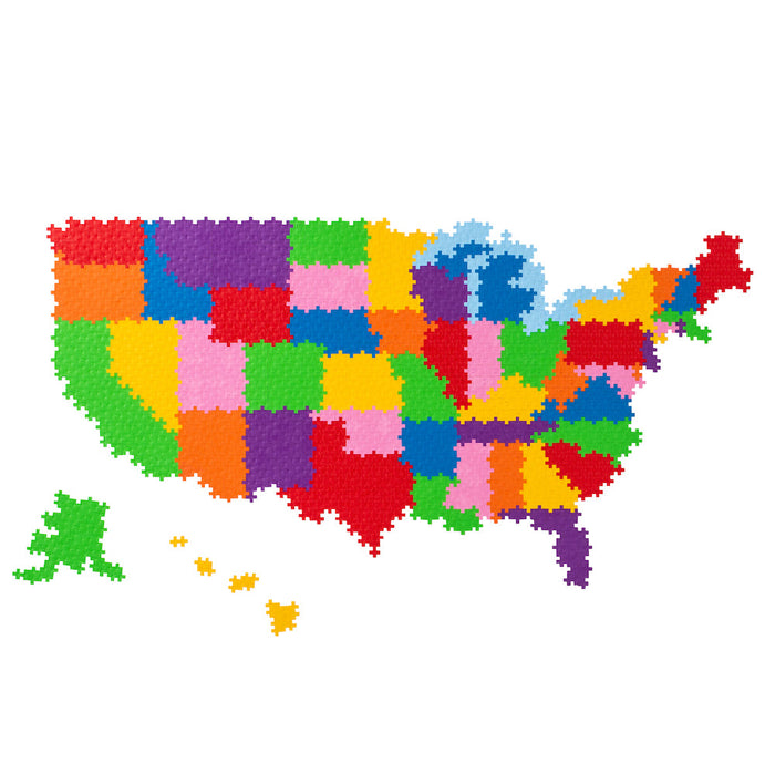 Plus Plus Puzzle By Number Map of The United States