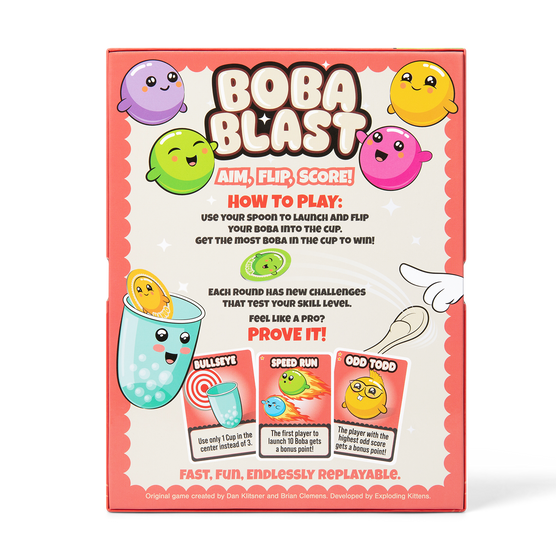 Exploding Kittens Boba Blast Party Board Game BOBA-CORE-3