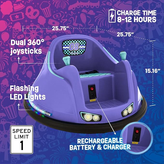 Bumper Car Pink/Purple/Aqua