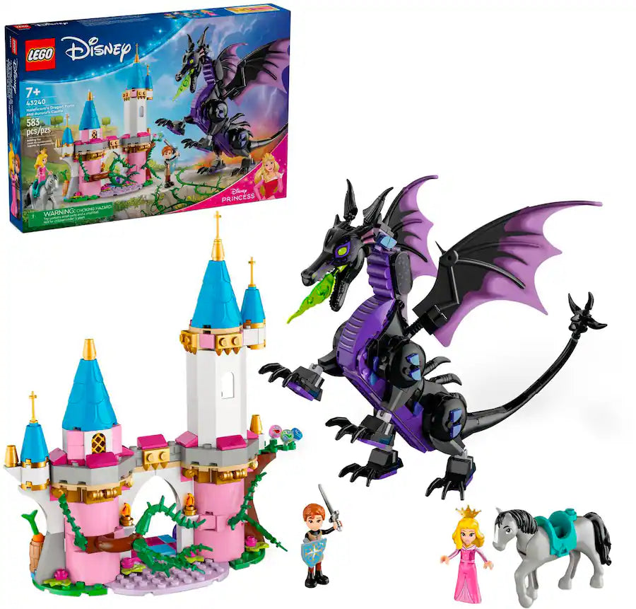 LEGO - Disney Princess Maleficent’s Dragon Form Castle and Horse Toy 43240