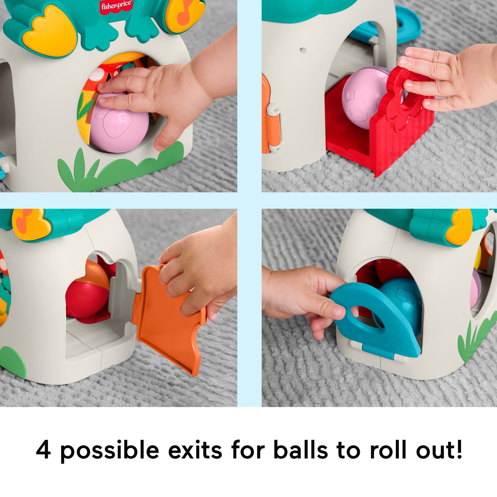 Fisher-Price Light-Up & Roll Frog Musical Ball Drop Toy