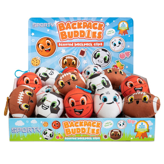 Scentco Sports Backpack Buddies Scented Plush Keychain Assorted Styles