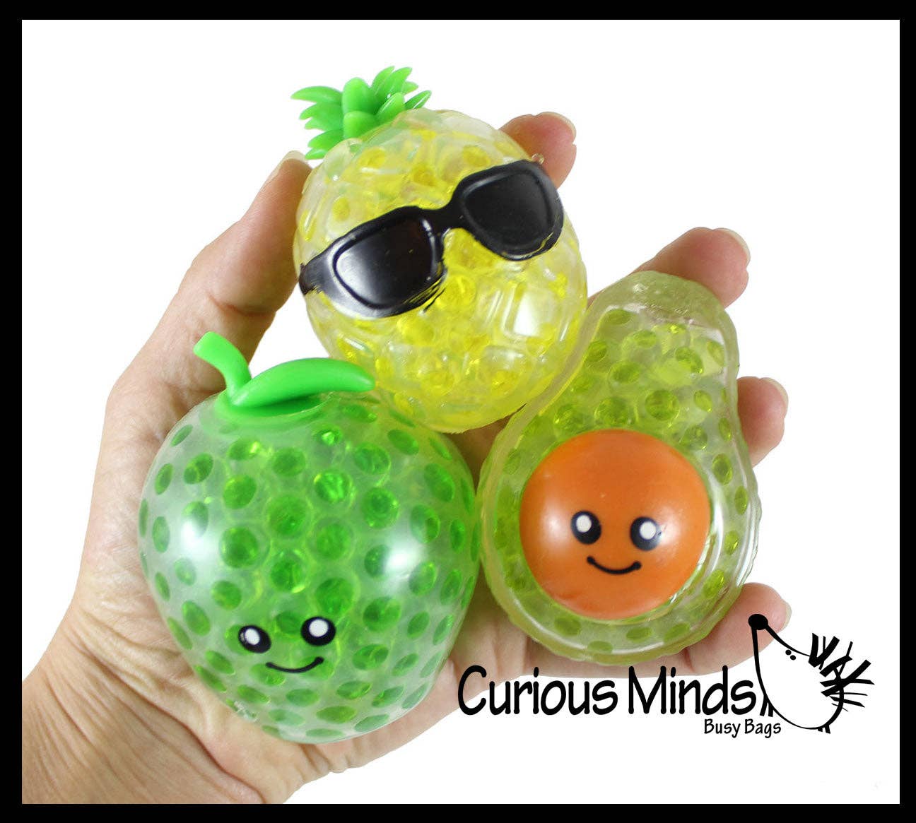 Single Small Fruit Water Bead Filled Squeeze Stress Balls