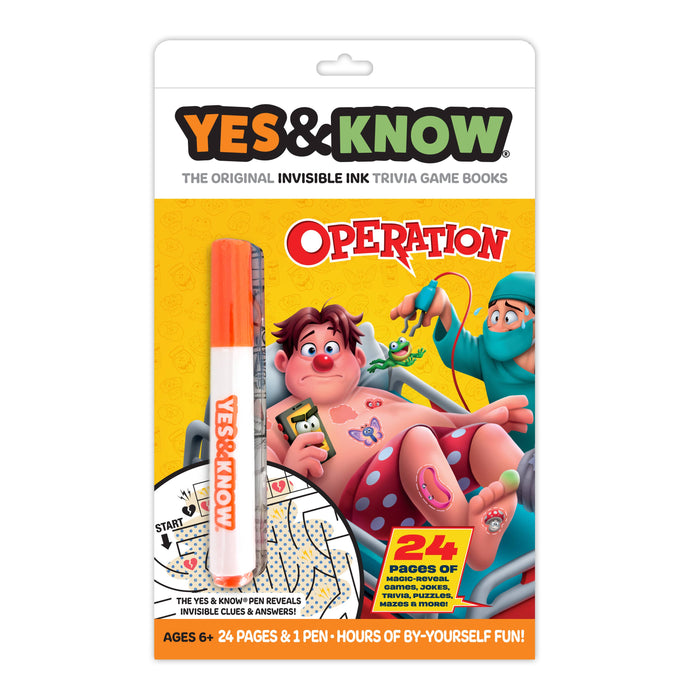 Yes & Know® Invisible Ink Trivia Game Books- Operation