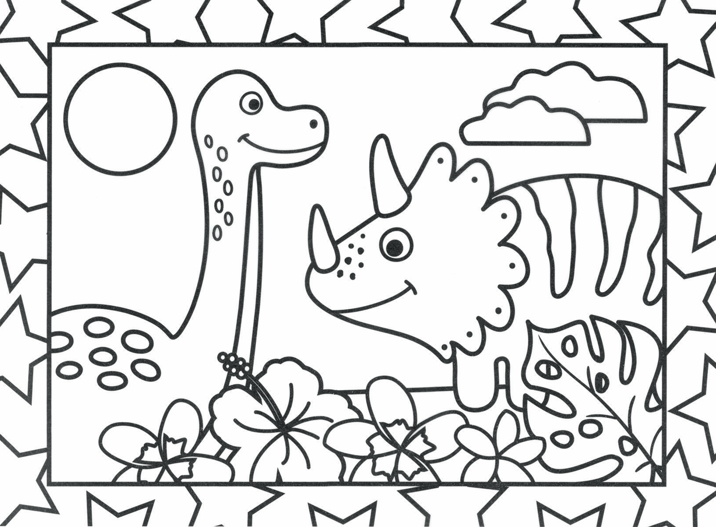 Stained Glass Coloring Book: Dinosaurs