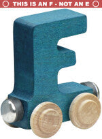 Maple Landmark NameTrains Bright Letters Personalized Wooden Toy Train