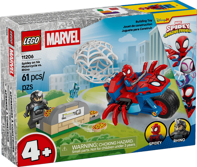 LEGO Spidey on his Motorcycle vs. Rhino