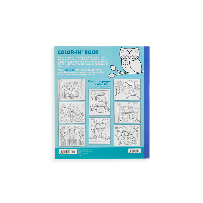 OOLY Little Cozy Critters Color-in' Book