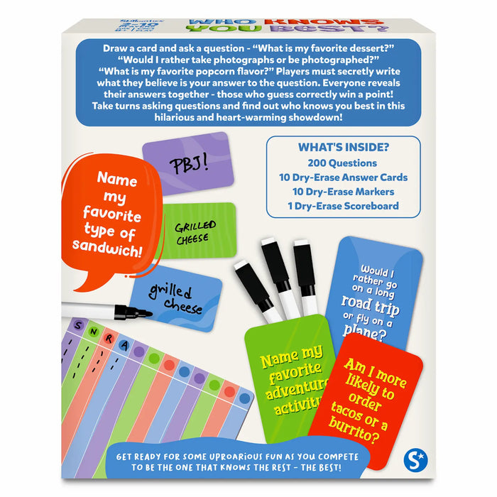 Skillmatics Who Knows You Best Family Party Card Game Ages 8+