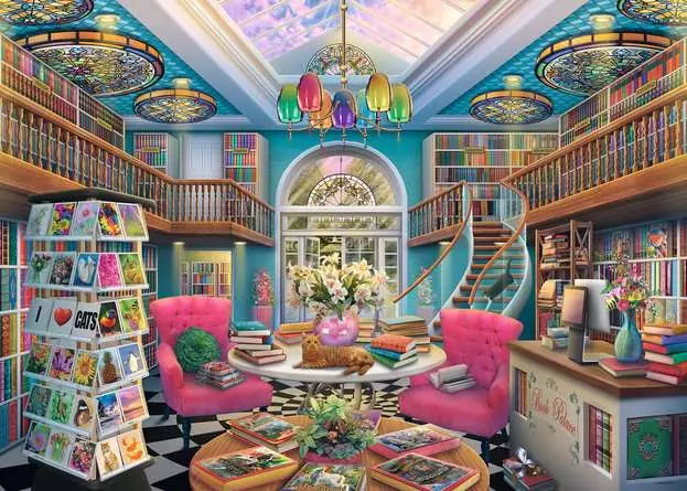 Jigsaw Puzzle The Book Palace - 1000 Pieces Puzzle