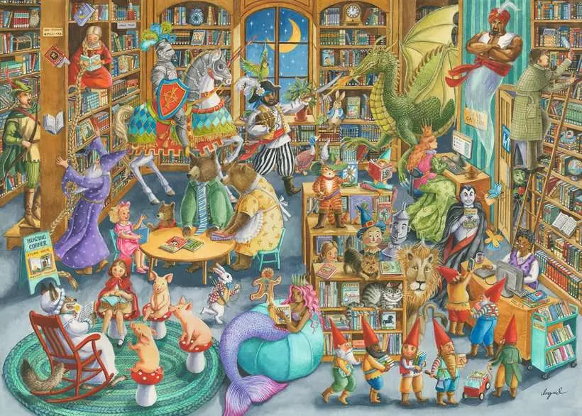 Ravensburger Ingrid Slyder: Midnight at the Library 1000-Piece Jigsaw Puzzle