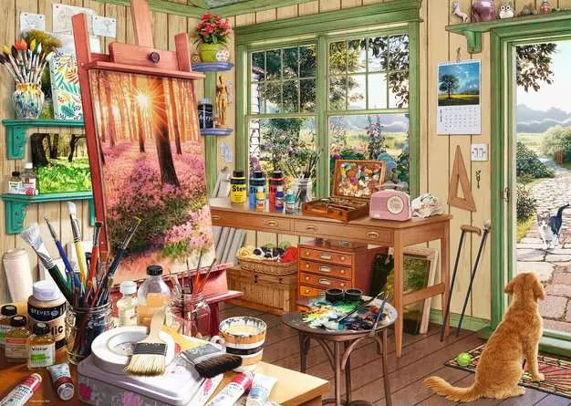 Jigsaw Puzzle My Haven: Artist's Shed - 1000 Pieces Puzzle