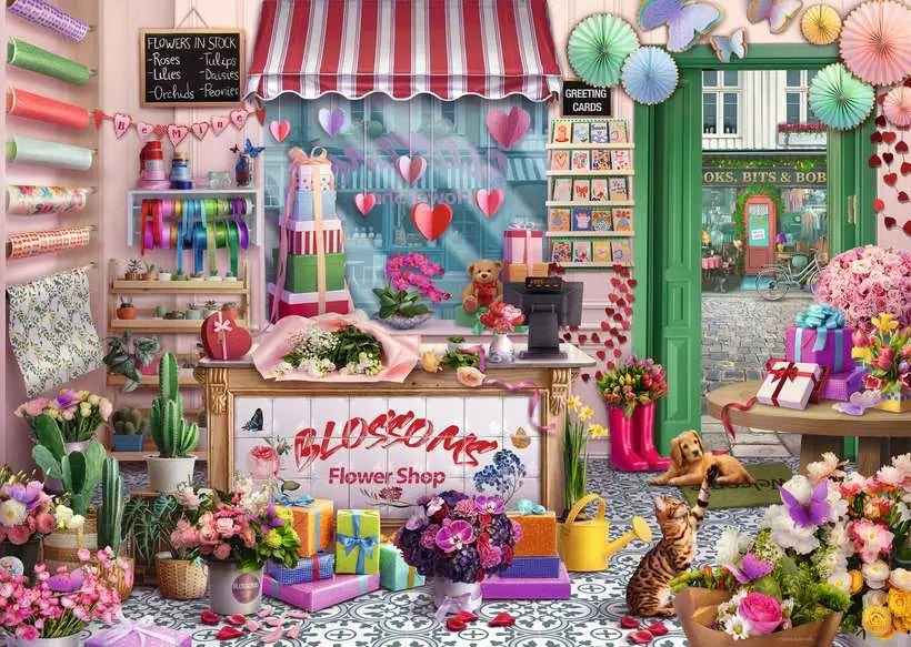 Ravensburger Blossoms Flower Shop 1000 Piece Jigsaw Puzzle