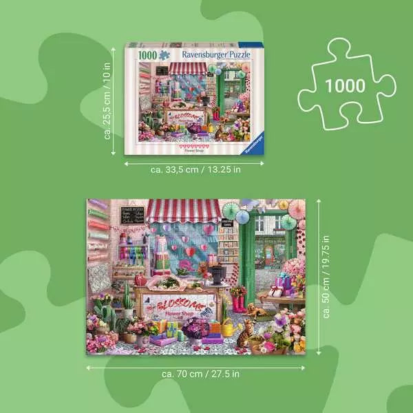 Ravensburger Blossoms Flower Shop 1000 Piece Jigsaw Puzzle