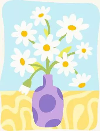 Ravensburger CreArt Daisies 7 x 10 Paint by Number Kit for Kids