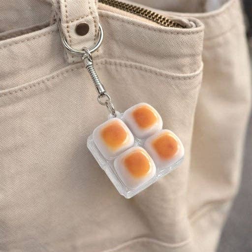 Toast Bread Clicker Key Holder (With Case)