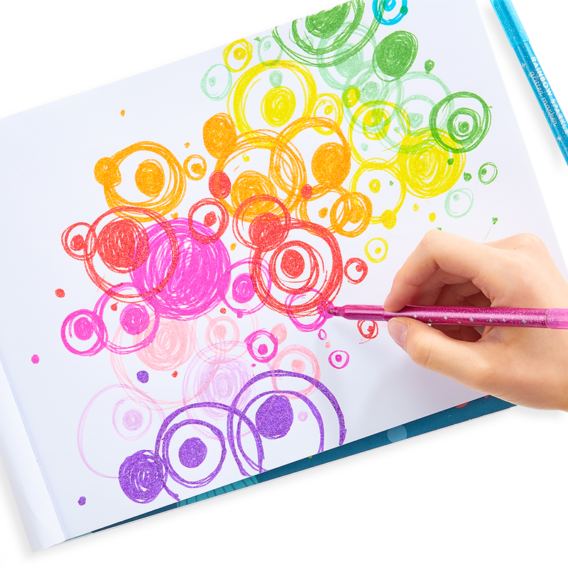 Rainbow Sparkle Glitter Markers