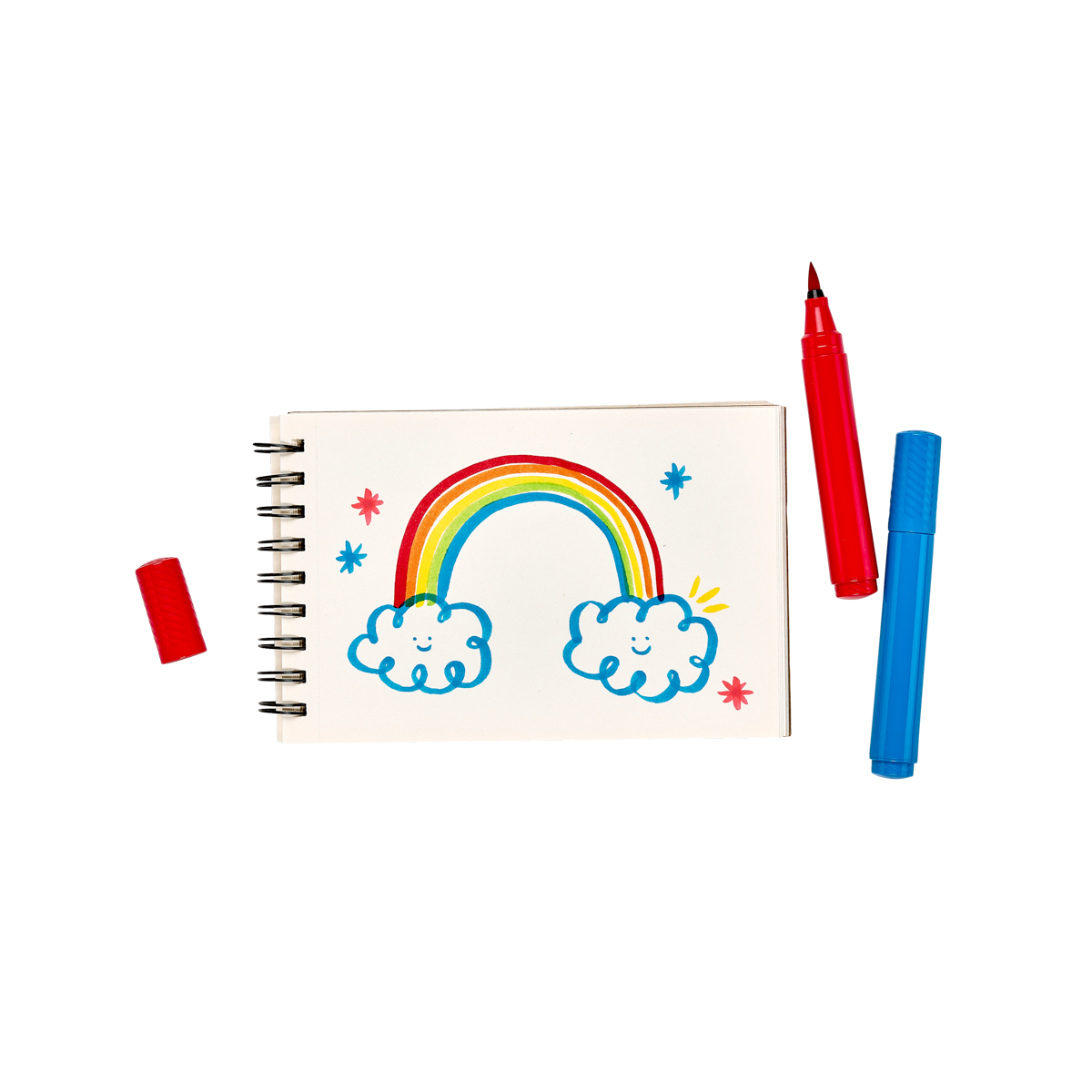 OOLY Big Bright Brush Markers Washable 10 Colors Set