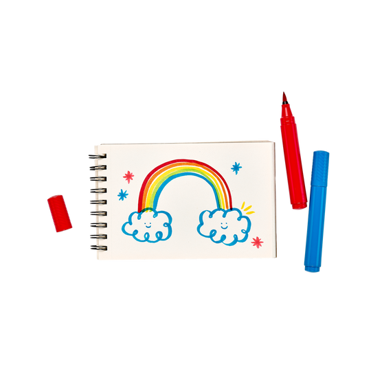 OOLY Big Bright Brush Markers Washable 10 Colors Set