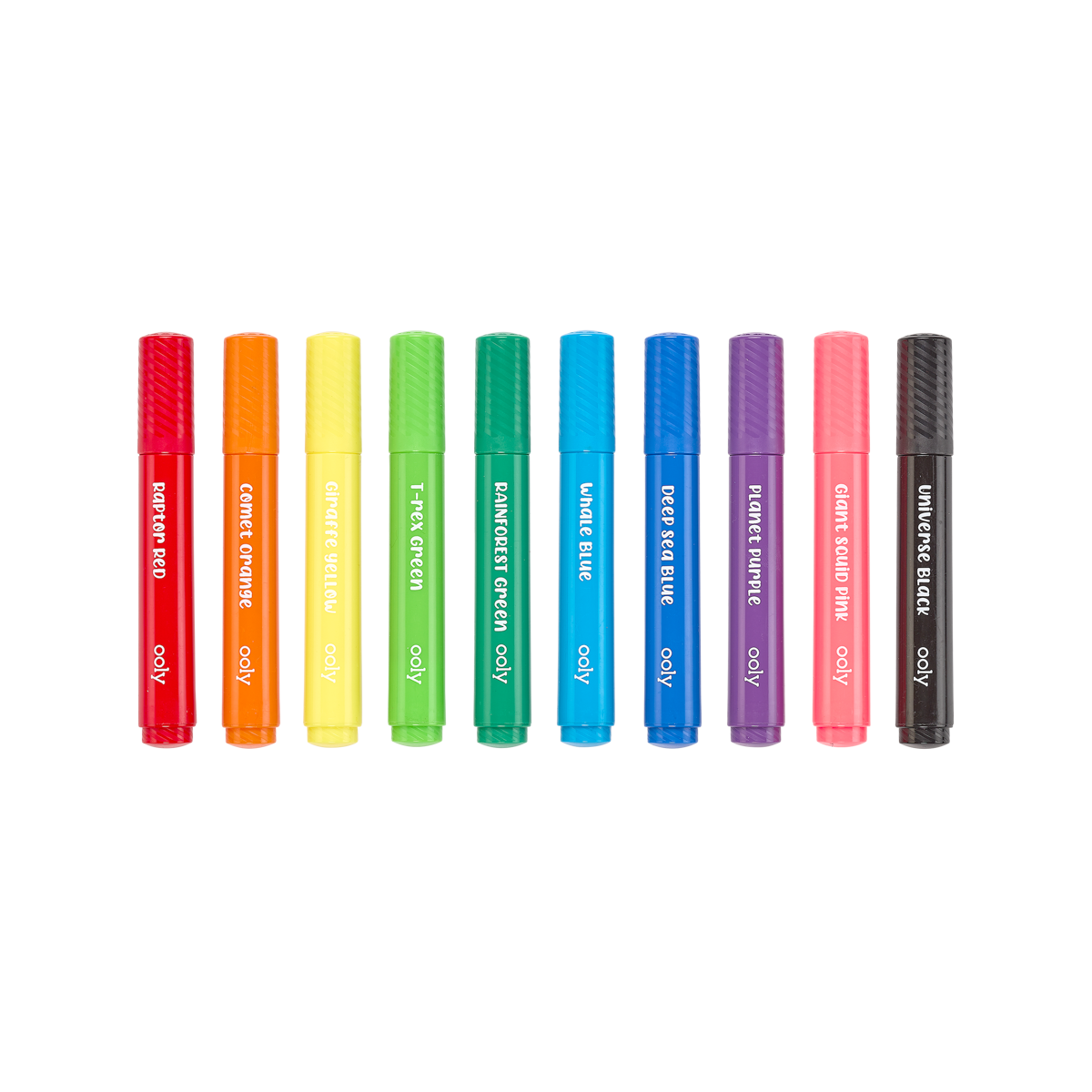 OOLY Big Bright Brush Markers Washable 10 Colors Set