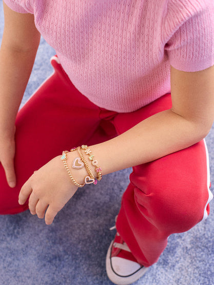 Baublebar Hearts Charm Bracelet Childrens