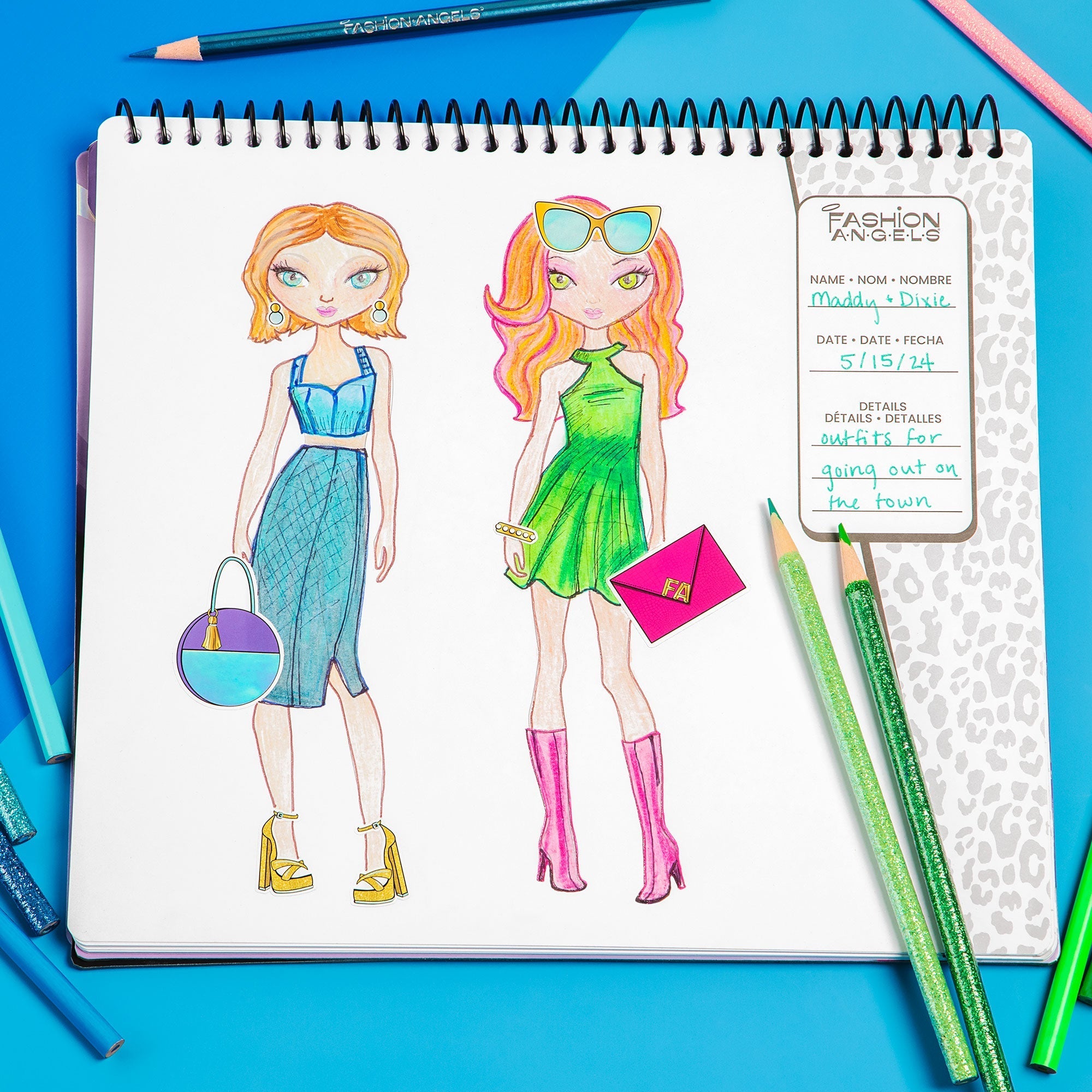 Glam Fashion Design Sketch Portfolio Kit for Aspiring Young Designers