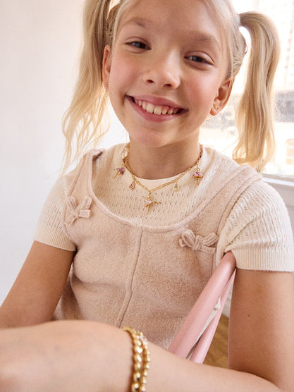 Baublebar Ballet Dancer Charm Link Necklace Childrens