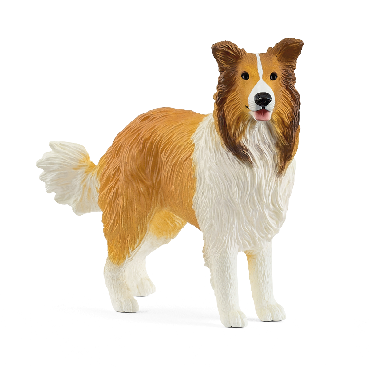 Schleich Farm World Collie Dog Figurine: Detailed, Lifelike, Attentive Watchdog Toy