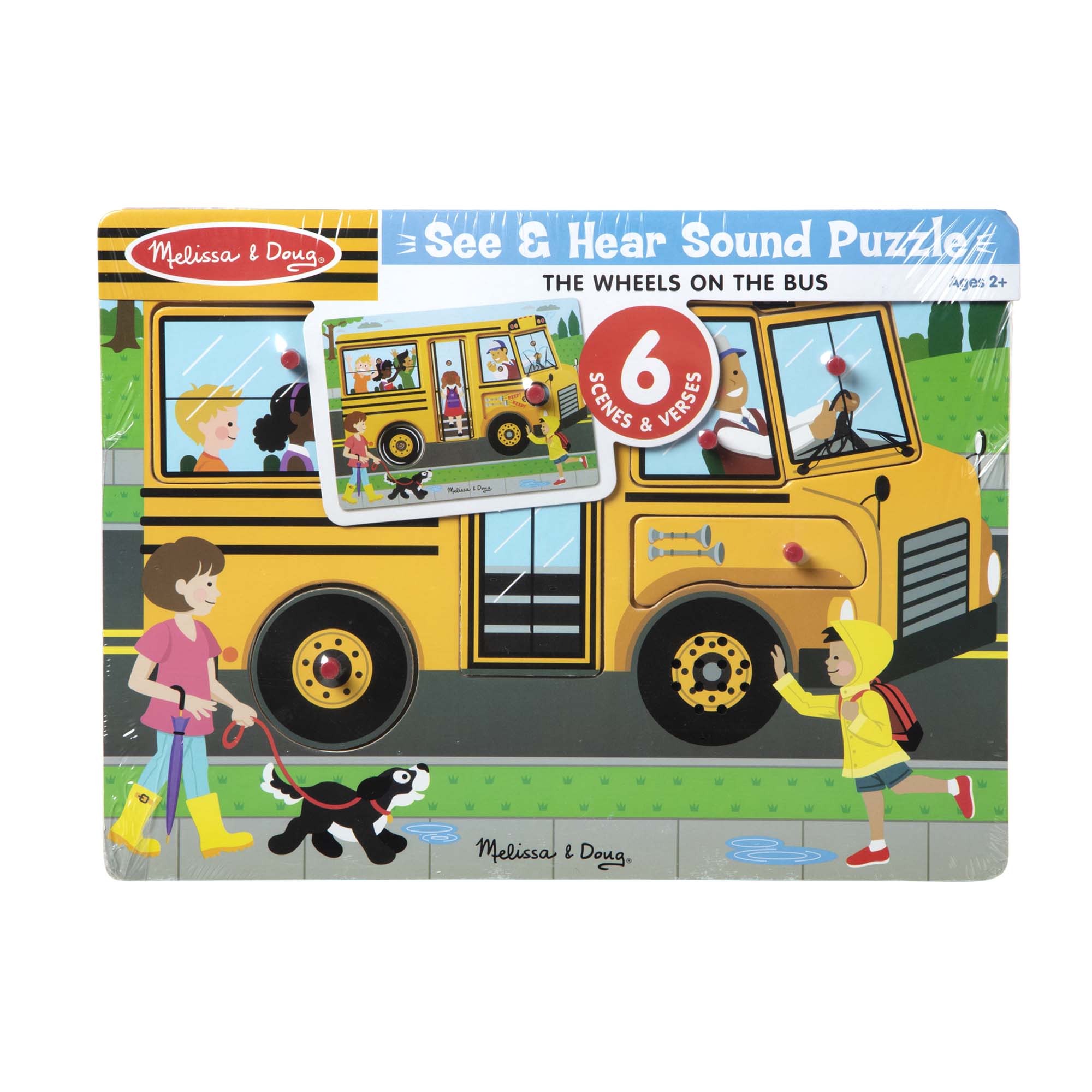 Melissa & Doug The Wheels on the Bus Sound Puzzle 6 Pieces