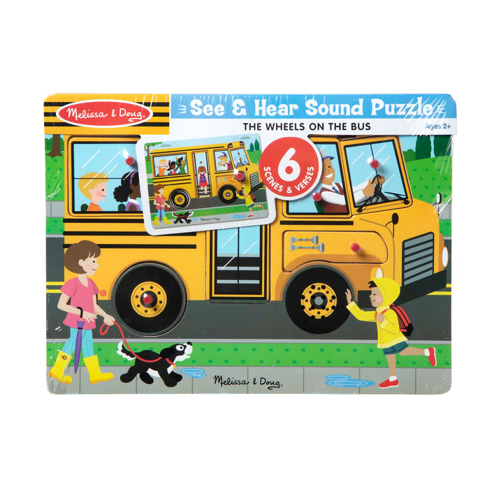 Melissa & Doug The Wheels on the Bus Sound Puzzle 6 Pieces
