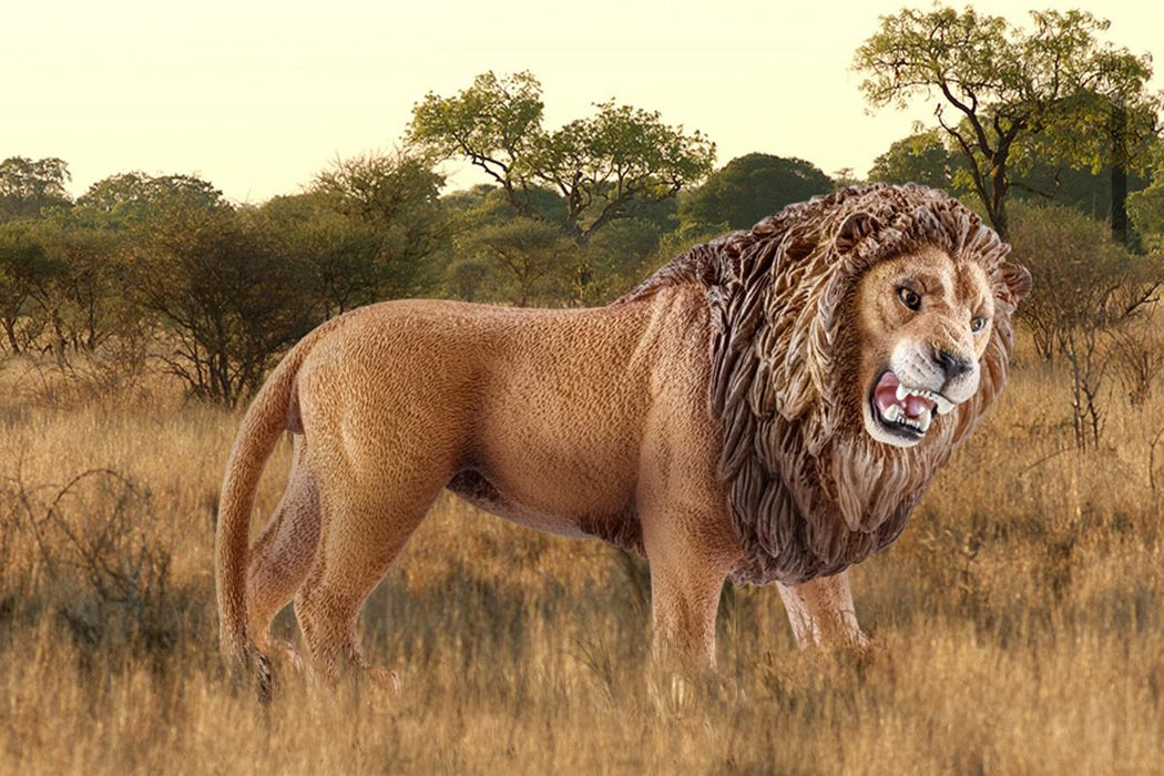 Roaring African Lion Figurine Realistic Wild Animal Toy Collectible Detailed Schleich