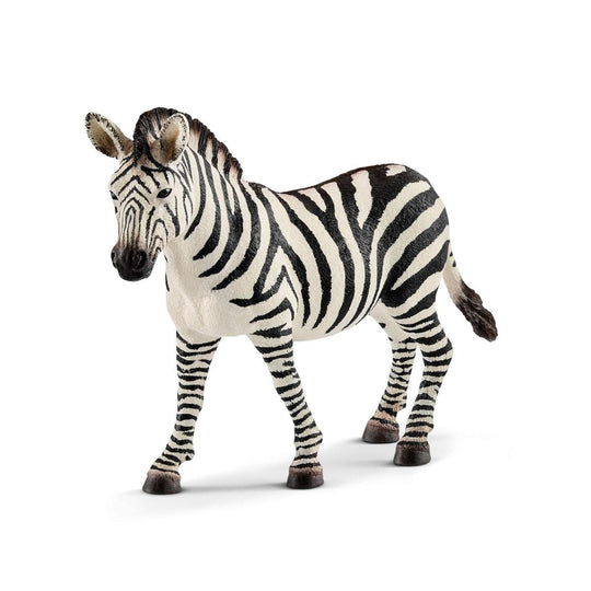 Lifelike Schleich Zebra Female Figurine, Hand-Painted Wild Animal Toy for Kids