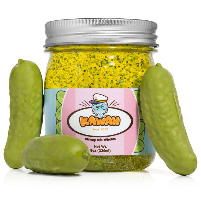 Kawaii Slime Company Shimmery Pickle Clear Slime Toy