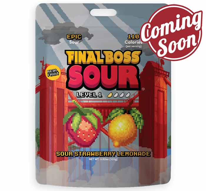 Final Boss Sour Level 1 Strawberry Lemonade Peg Bag 3.52oz