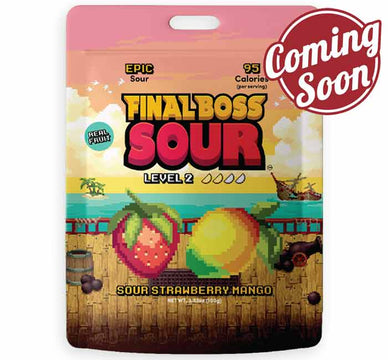 Final Boss Sour Level 2 Strawberry Mango Peg Bag 3.52oz